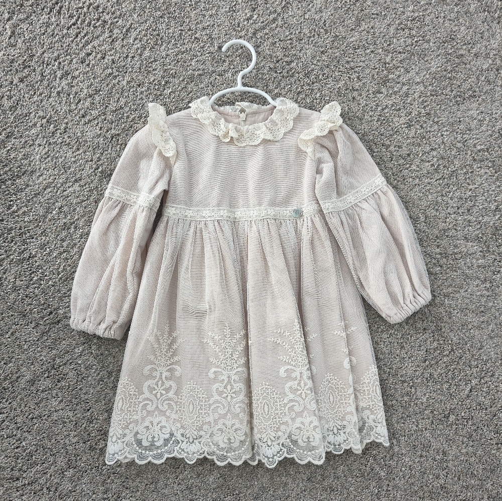 Like New Beige/Pink Lined Granlei Dress